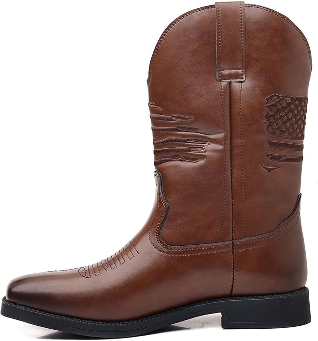 Bottine homme santiag marron