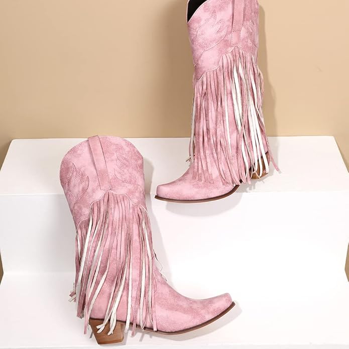 Santiag femme country rose