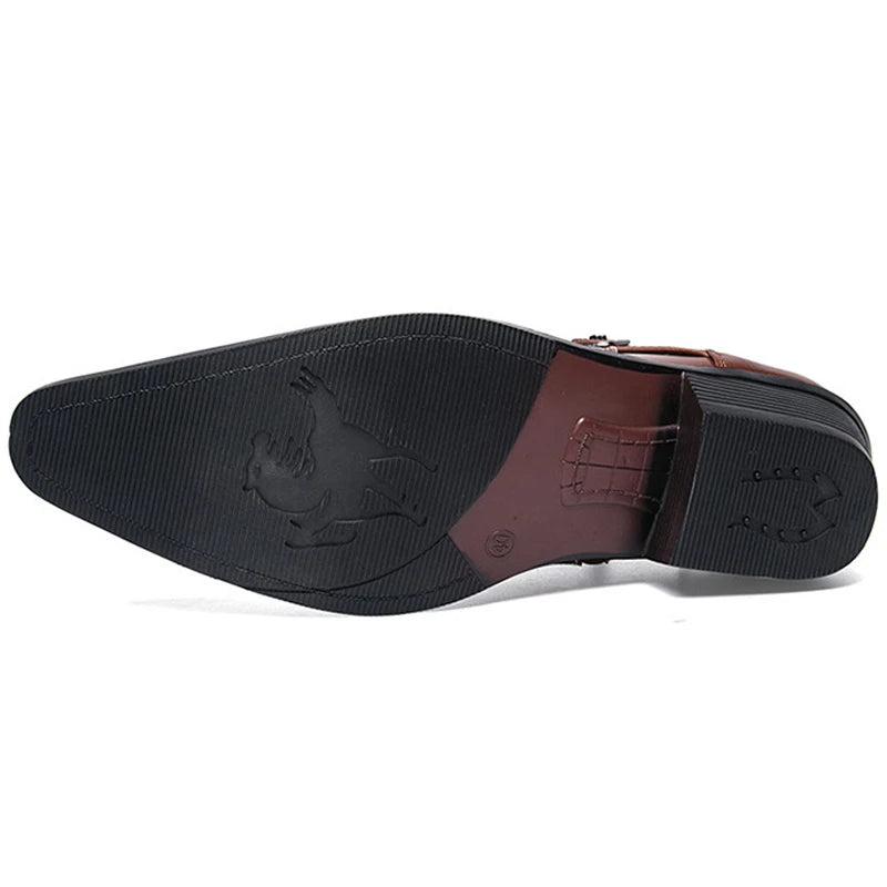 Bottine style santiag homme fermeture eclair