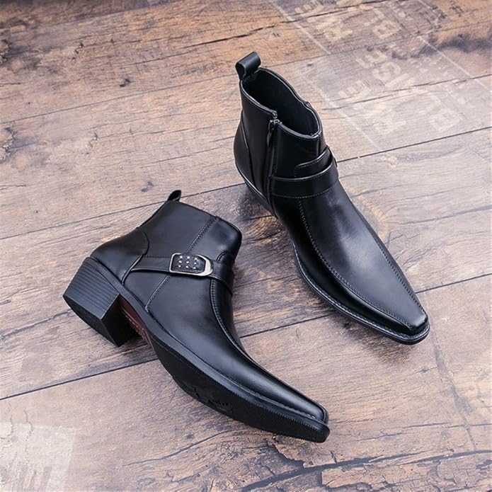 Bottine style santiag homme fermeture eclair