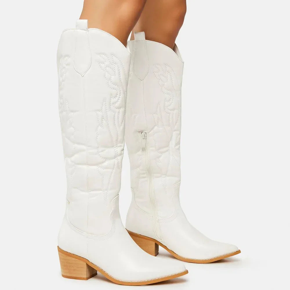 Santiag femme country mollet large