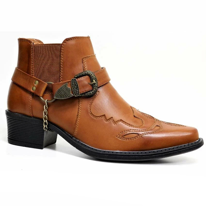Santiag basse marron homme