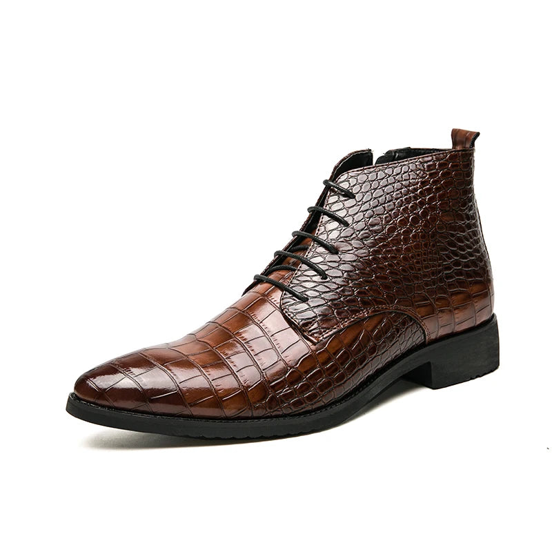 Santiag crocodile marron homme