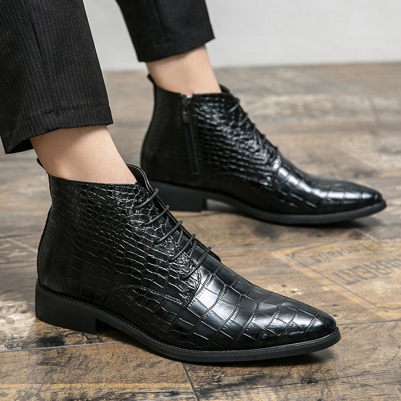 Santiag crocodile noir homme