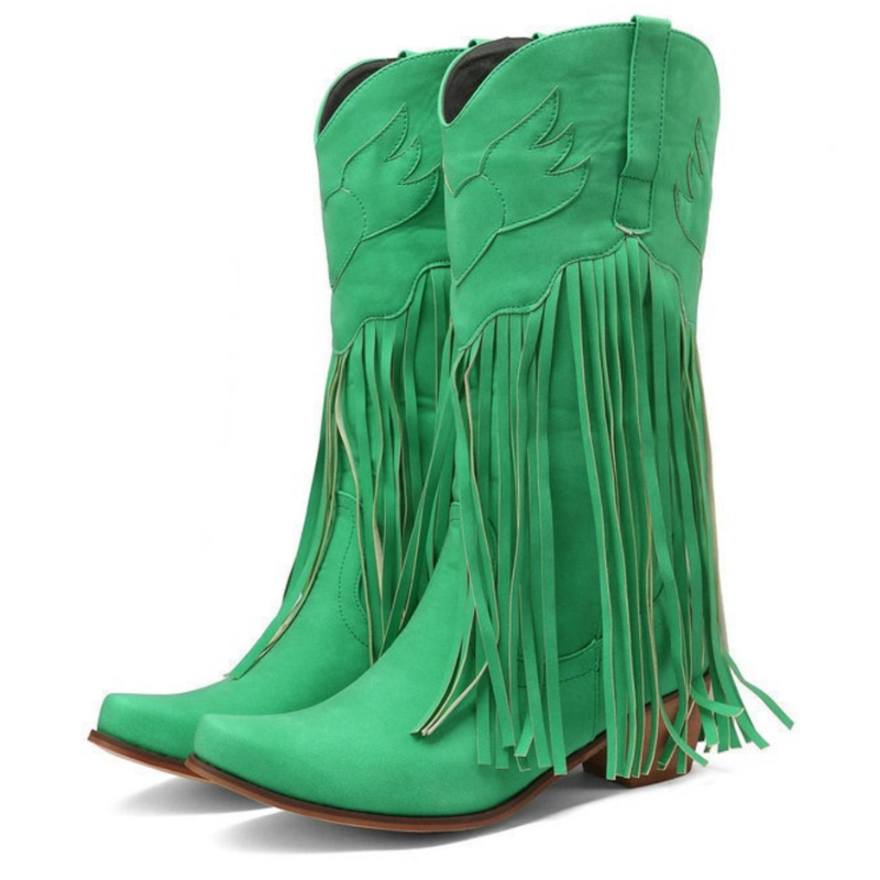 Santiag femme country vert