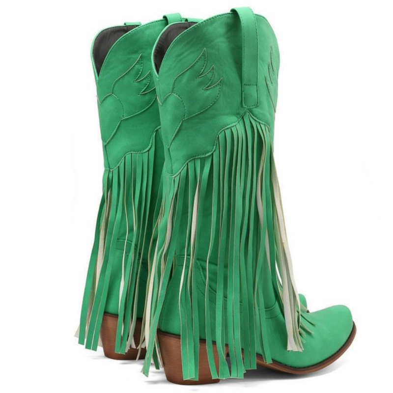 Santiag femme country vert