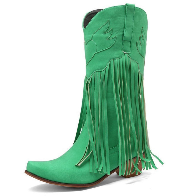 Santiag femme country vert