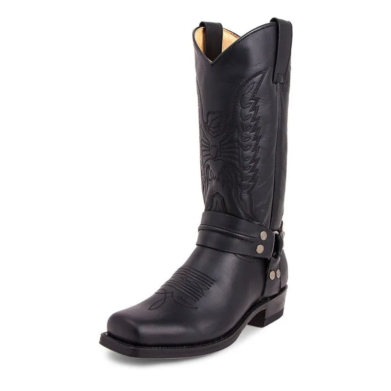 Santiag homme cuir noir​