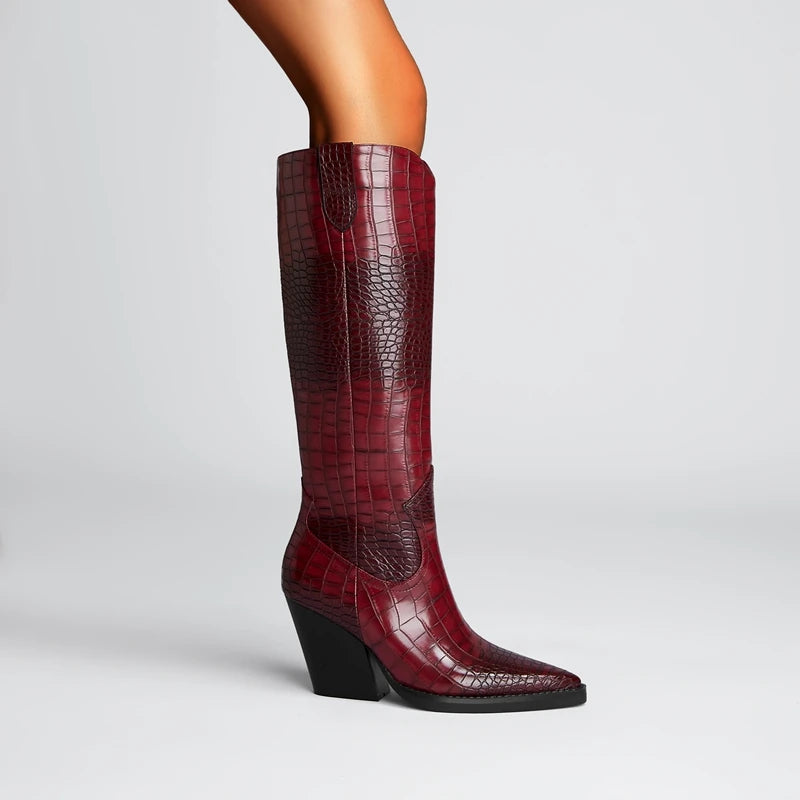 santiag peau de croco femme​